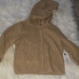 wonder nation Tan Sherpa Hooded Puffer Jacket